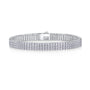 Triple layer moissanite 6.8 CT bracelet with 312 stones on a white background