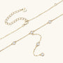 Lumiere Bezel Y Necklace in yellow gold over sterling silver by Prism & Pearl, view 1