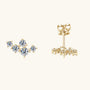 Manon Starlight Cluster Studs in yellow gold over sterling silver by Prism & Pearl, view 1