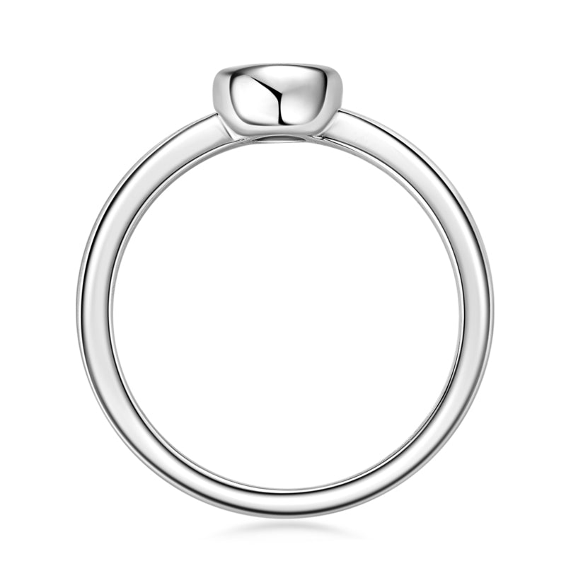 The Maxine Solitaire Bezel Ring on white background