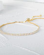 Mini Luisa Slider Tennis Bracelet, adjustable moissanite slider tennis bracelet by Prism & Pearl, view 1