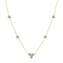 Penelope Five Stone Bezel Necklace in yellow gold over sterling silver by Prism & Pearl, view 1