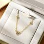 Penelope Five Stone Bezel Necklace in yellow gold over sterling silver by Prism & Pearl, view 2