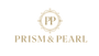 Logo of Prism & Pearl with gold lettering on a white background