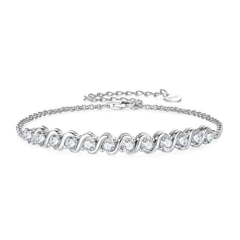 Prism & Pearl & Stone 3mm Adjustable Chain Bracelet