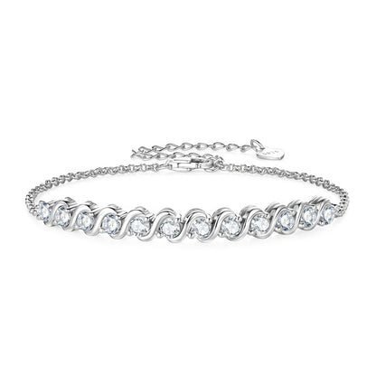 Prism & Pearl & Stone 3mm Adjustable Chain Bracelet