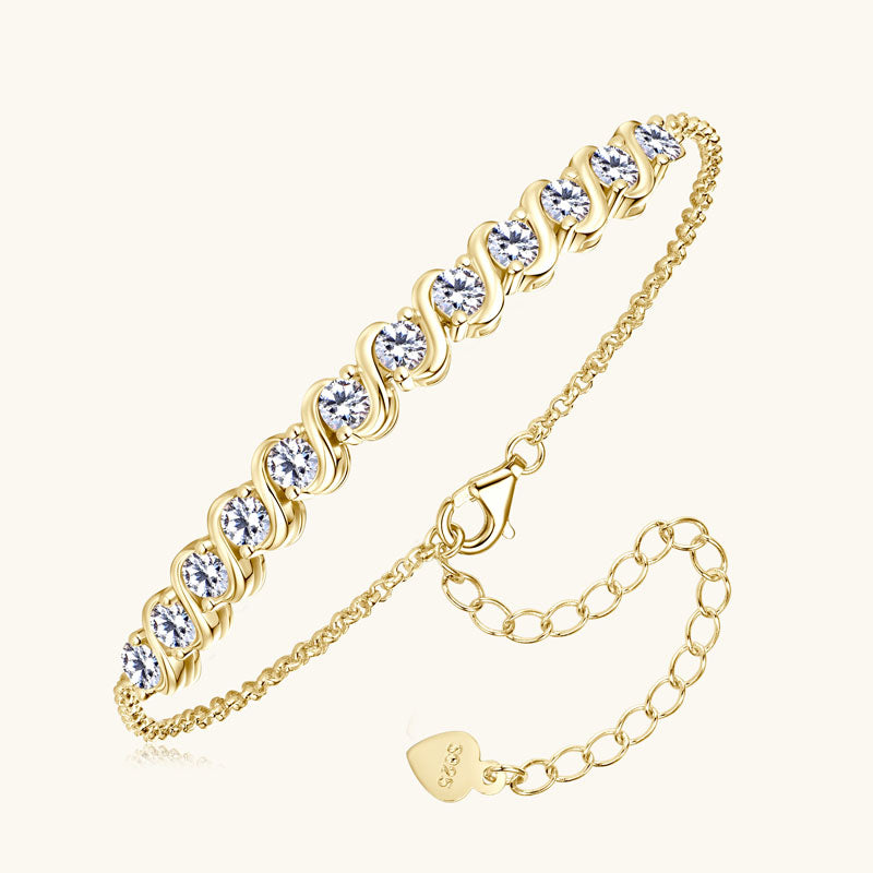 Prism & Pearl & Stone 3mm Adjustable Chain Bracelet dimension gold lined back