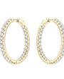 Rose Statement Hoops in yellow gold over sterling silver by Prism & Pearl, view 1