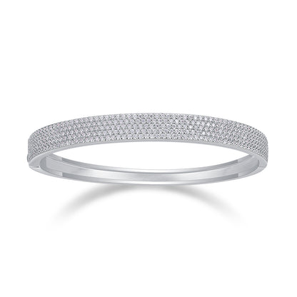 Isla Radiance Pavé 5 Row Moissanite Bangle