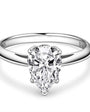 Aveline Pear Solitaire Ring, pear moissanite solitaire ring by Prism & Pearl, view 1