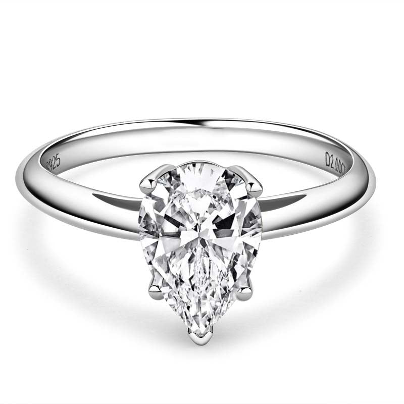 Pear Set by Prism & Pearl, platinum view 1