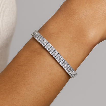Violette Triple-Row Tennis Bracelet