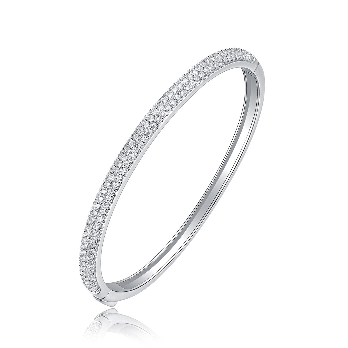 Celine Three Row Pave Bangle