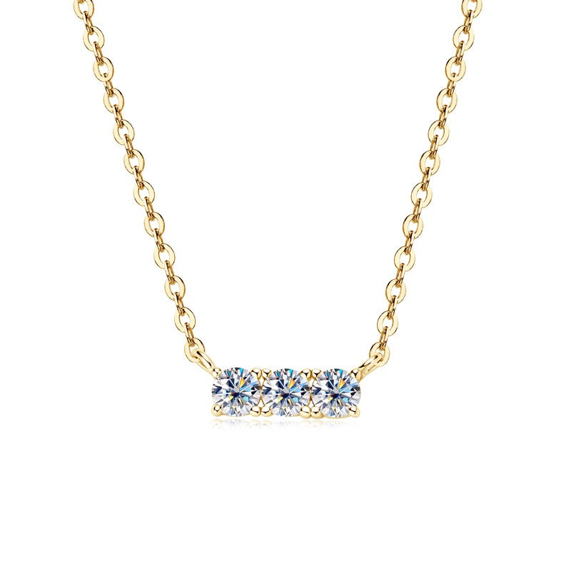 Chloe Three Stone Pendant, view 2