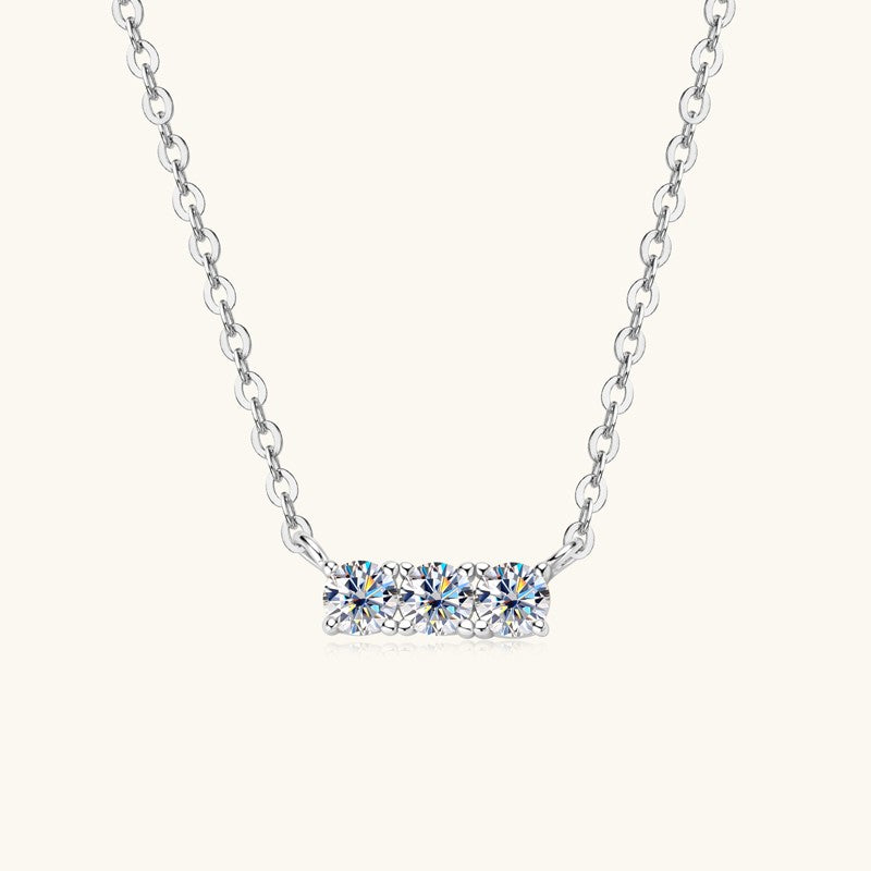 Chloe Three Stone Pendant, view 3