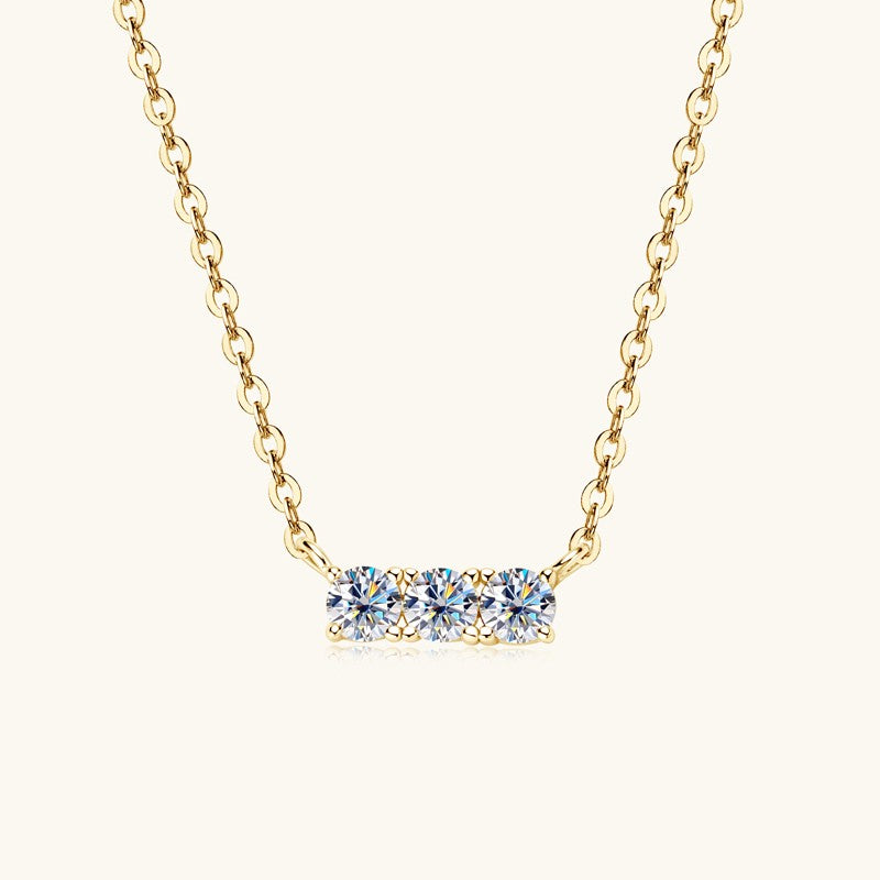 Chloe Three Stone Pendant, view 4