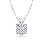 One carat moissanite solitaire pendant in six prong setting