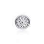 Single Delphine bezel set moissanite stud earring, sold individually