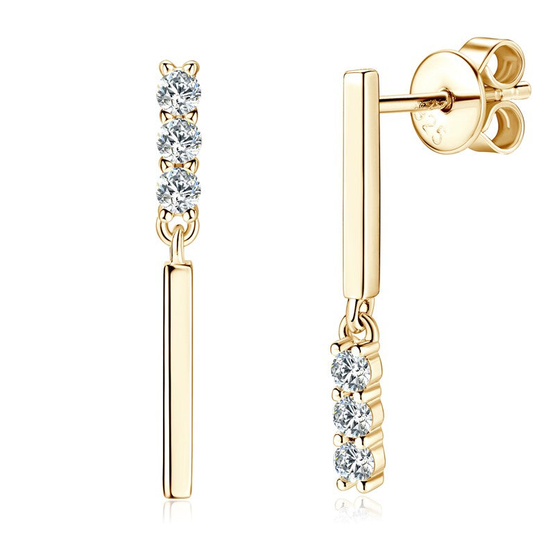 Ella Mismatched Bar Earrings, view 2