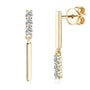 Ella Mismatched Bar Earrings, view 2