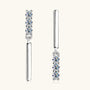 Ella Mismatched Bar Earrings, view 3