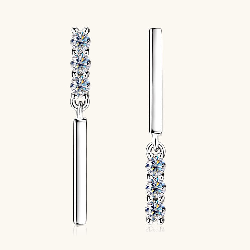Ella Mismatched Bar Earrings, view 3