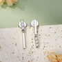 Ella Mismatched Bar Earrings, view 4