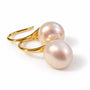 Eloise Pearl Drop Earrings in gold, angled view