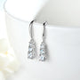 Esther Three Stone Drop Earrings, view 3