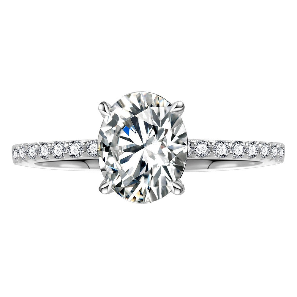Greta Oval Hidden Halo Ring