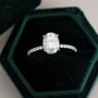 Greta Oval Hidden Halo Ring, view 2