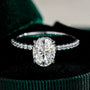 Greta Oval Hidden Halo Ring, view 3