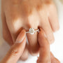 Greta Oval Hidden Halo Ring, view 5