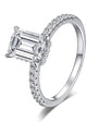 Illana Emerald Cut Hidden Halo Ring