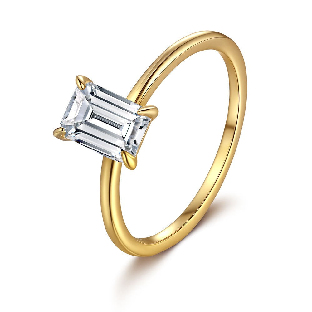 Liesel Emerald Cut Solitaire Ring