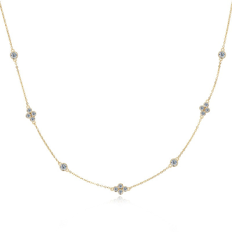 Monique Clover Station Necklace, view 2