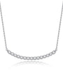Lune Pave Bar Necklace, pavé moissanite bar necklace by Prism & Pearl