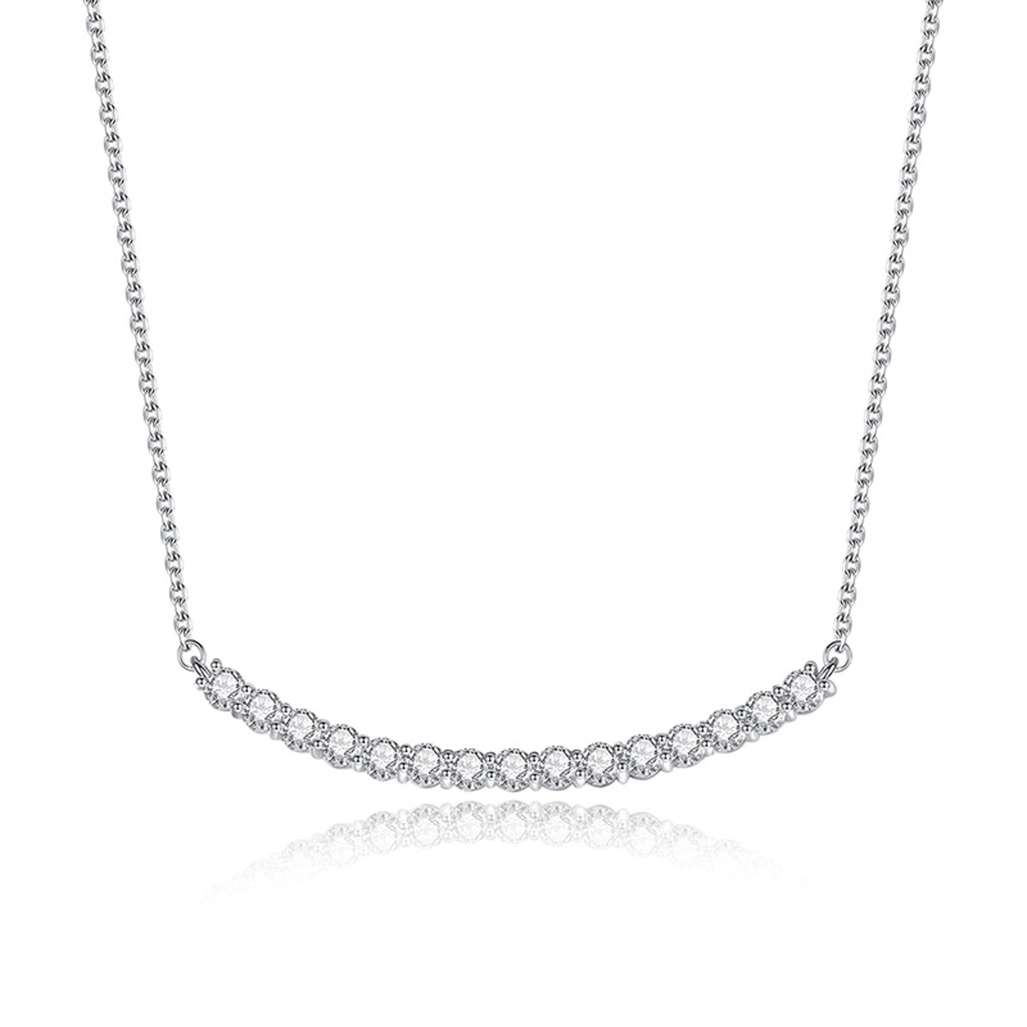 The Lune Pavé Bar Necklace