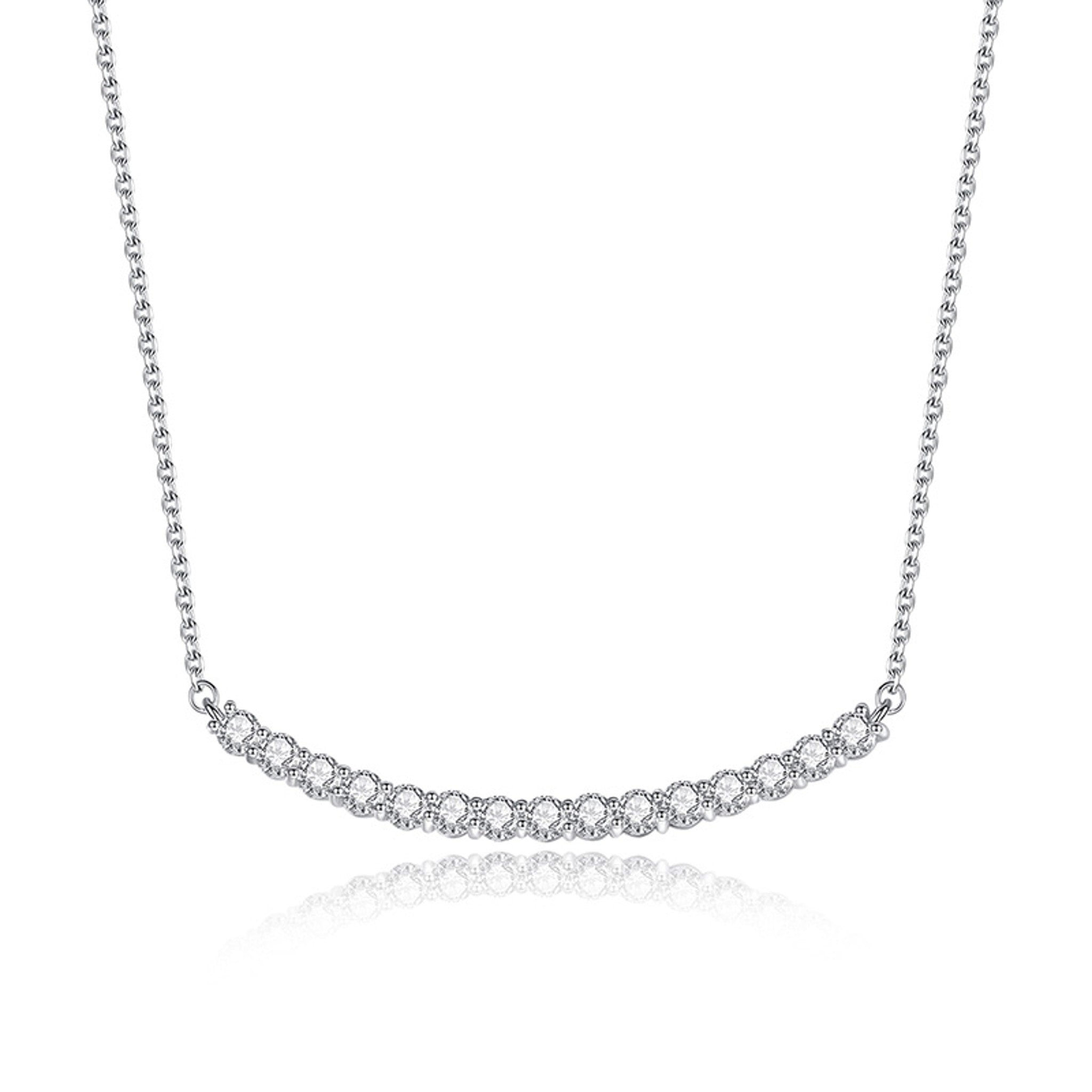 Pave Bar Set by Prism & Pearl, platinum view 1