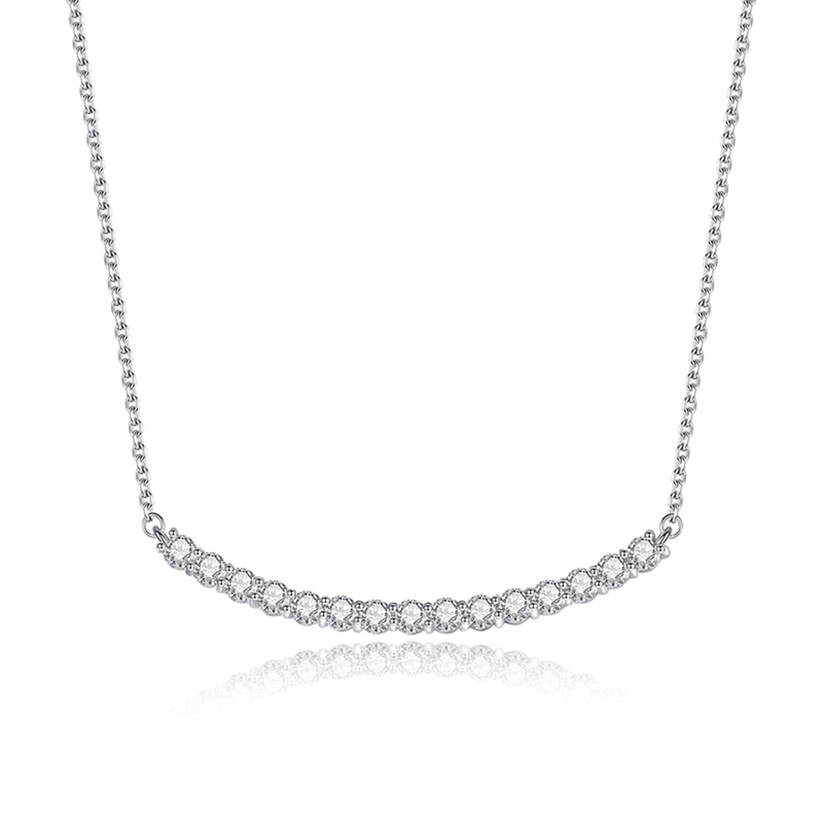 Pave Bar Set by Prism & Pearl, platinum view 1