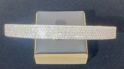 Isla Radiance Pavé 5 Row Moissanite Bangle