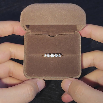 Seraphina 5 Stone Bezel Set moissanite Ring video of ring