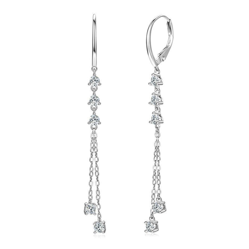 Stevie Chain Drop Earrings, view 2