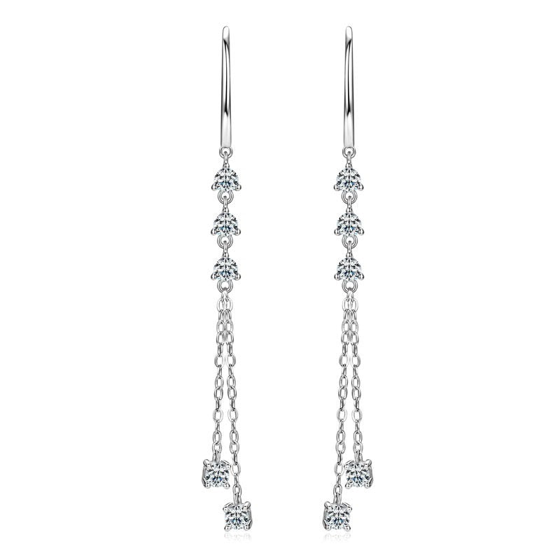 Stevie Chain Drop Earrings, view 3