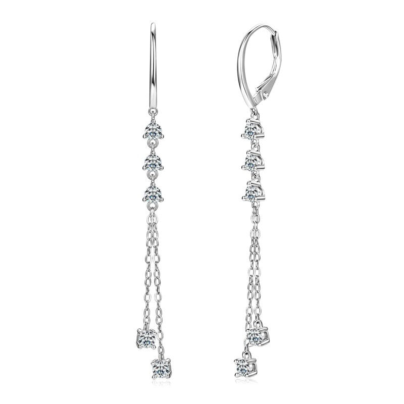 Stevie Chain Drop Earrings, view 4