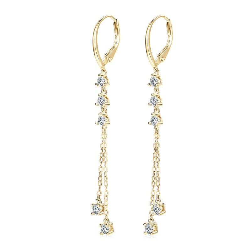 Stevie Chain Drop Earrings, view 5