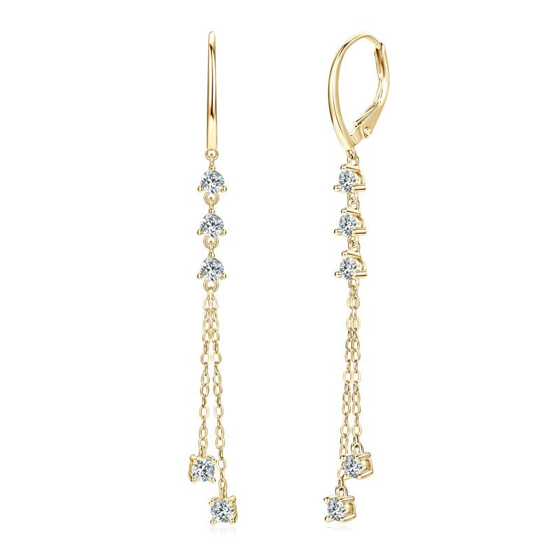 Stevie Chain Drop Earrings, view 6